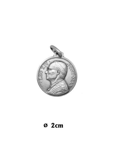 Medalla Plata 21 mm Papa Leon XIV
