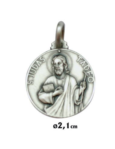 Medalla Plata 18Mm Santa Elena Con La...