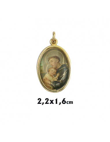 Medalla Metal Dorada Oval Foto Brillo...