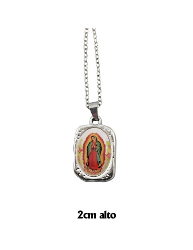 Medalla acero con foto Virgen...