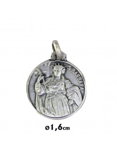 Medalla Plata 16Mm Santa...