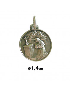 Medalla Plata 14Mm Santa Rita