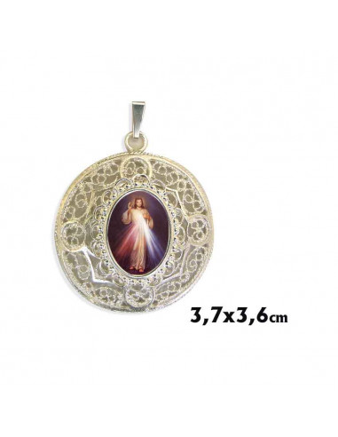 Medalla Plata 16Mm Virgen De Lourdes