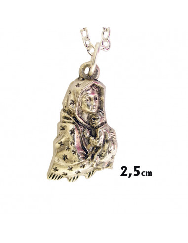 Medalla Plata 16Mm Virgen De Lourdes