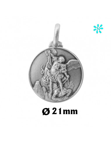 Medalla Plata 18Mm Santa Elena Con La...