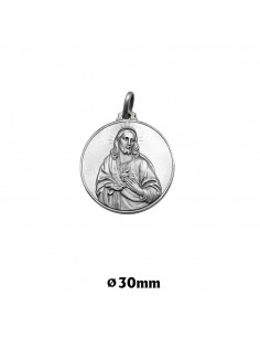 Medalla Plata Escapulario 30Mm