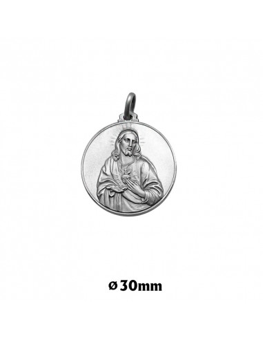 Medalla Plata Escapulario 30Mm