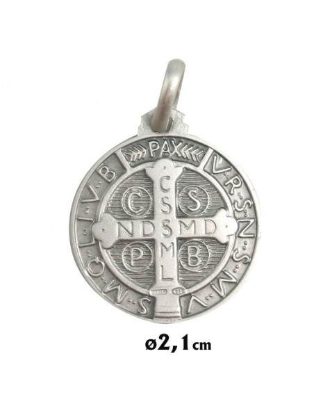 Medalla Plata 21Mm San Benito
