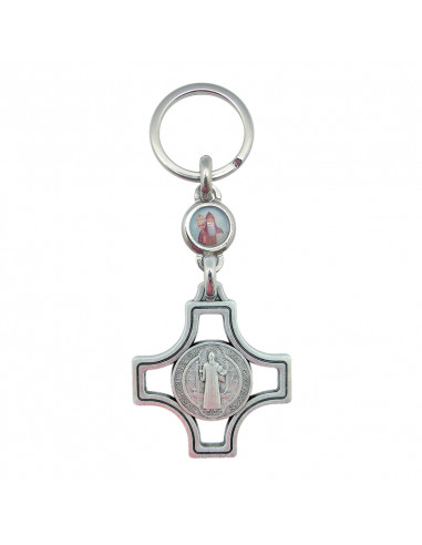 Llavero Metal San Benito Cruz 40x40mm...