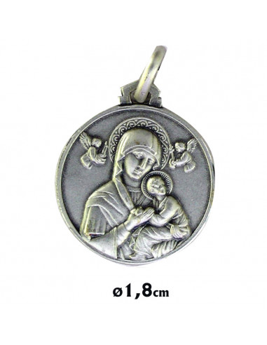 Medalla Plata 18Mm Virgen Perpetuo...