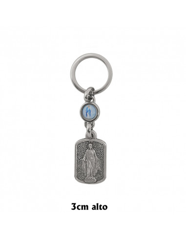 Llavero Metal 5 x 4 cm Cristo Esmalte Rojo