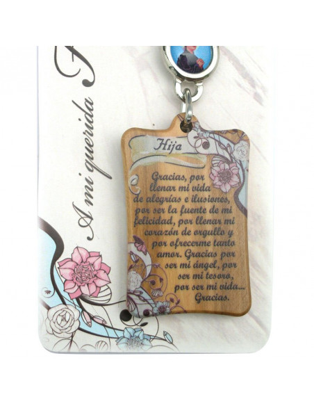 Llavero Madera Olivo Con Texto Para Papa Con Foto Para Personalizar En Blister