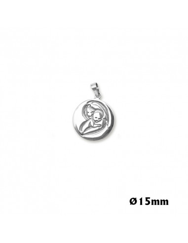 Medalla Plata Maternidad 15Mm Fin