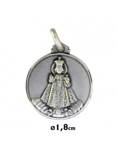 Medalla Plata 18Mm Niño De Praga