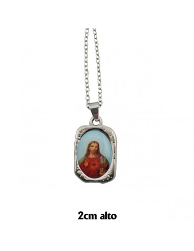 Medalla acero con foto Corazon de...
