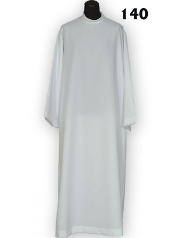 Alba Lisa Blanca Sencilla Cremallera Delantera T150