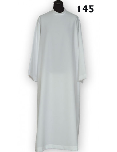 Alba Lisa Blanca Sencilla Cremallera Delantera T155