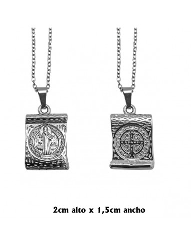 Medalla San Benito Pergamino Acero...