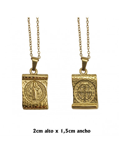 Medalla San Benito Pergamino Acero...