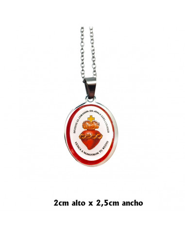 Medalla Detente Sagrado Corazon acero...