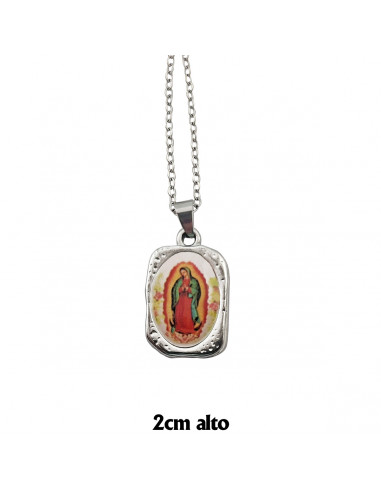 Medalla acero con foto Virgen...