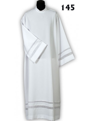 Alba Lisa Blanca Con 2 Vainicas Cremallera Al Hombro N12 T145