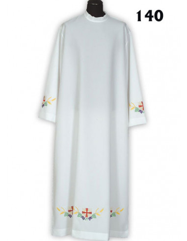 Alba Lisa Blanca Con 2 Vainicas Cremallera Al Hombro N12 T155