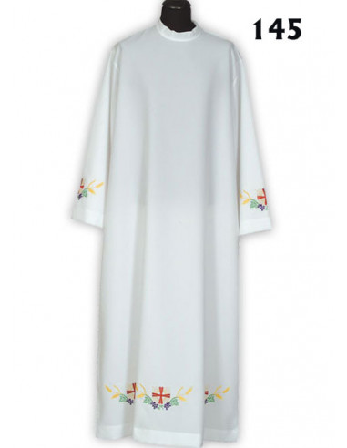 Alba Lisa Blanca Con 2 Vainicas Cremallera Al Hombro N12 T160