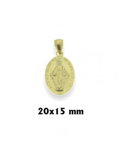 Medalla Plata Dorada Oval...