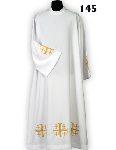 Alba Lisa Bordada Cruz Con Espigas En Colores Cremallera Al Hombro N22 Talla 160