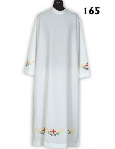 Alba Lisa Bordada Cruz Con Espigas En Colores Cremallera Al Hombro N22 Talla 165