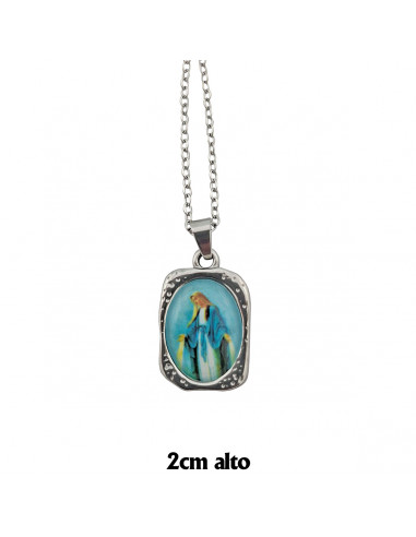Medalla acero con foto Virgen...