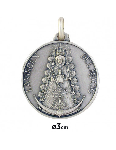Medalla Plata 30Mm Virgen Rocio