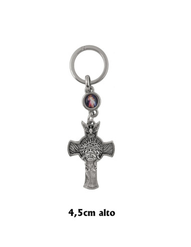 Llavero Metal 5 X 3.5 Cm Cristo Y Paloma