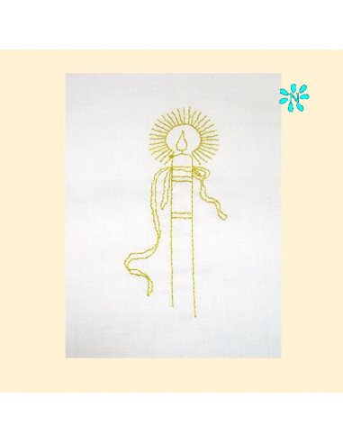 Casulla Estampada Con Galon Cruz...