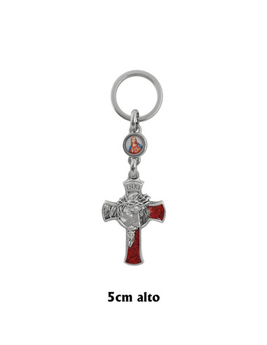 Llavero Metal 5 X 4 Cm Cristo Esmalte...