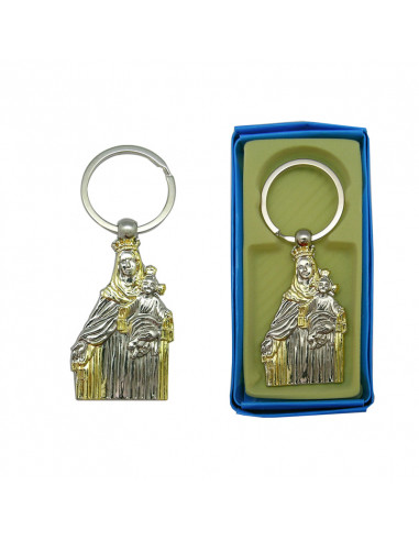 Llavero Metal Virgen Carmen Bicolor...