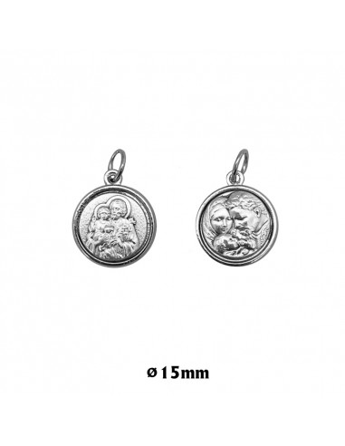 Medalla Metal Redonda 15Mm San Jose Y...