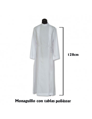 Alba Monaguillo Con Tablas Cuello Redondo Cremallera Hombro 104cm Pol.