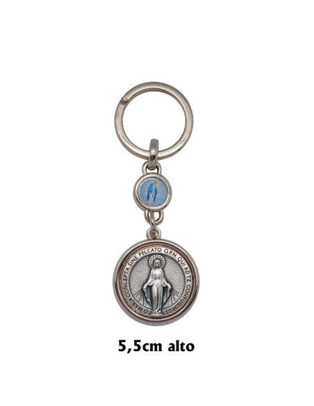 Llavero Metal Virgen Milagrosa 30Mm Dos Caras