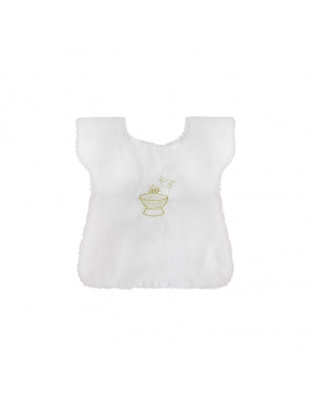 Vestido Bebe Para Bautismo Paloma Con Jhs Y Pila Bautismal