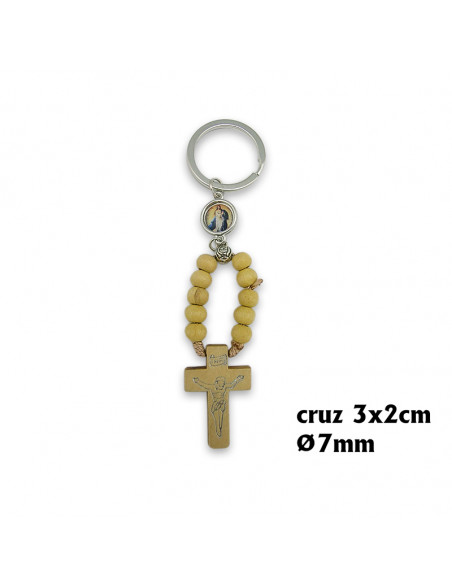 Llavero Metal Virgen Milagrosa 30Mm Dos Caras