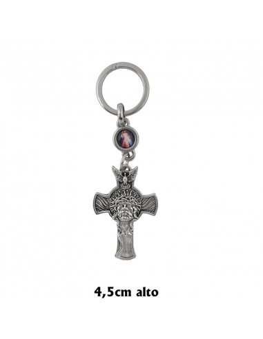 Llavero Metal 5 X 3.5 Cm Cristo Y Paloma