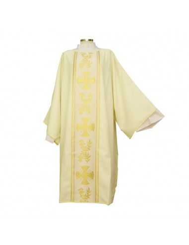 Dalmatica Estampada Con Galon Cruces...