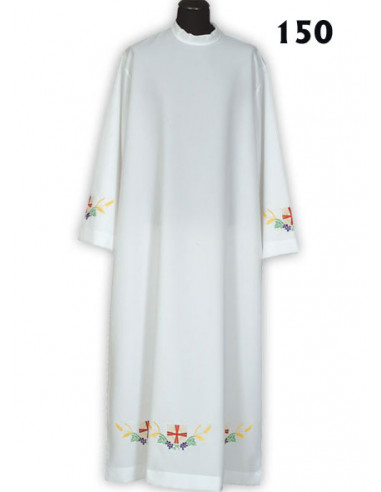 Alba Lisa Bordada Cruz Con Espigas En...