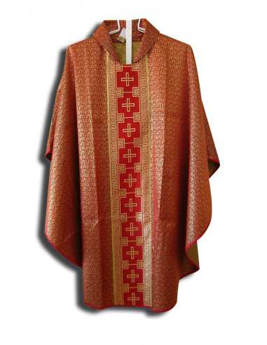 Casulla Estampada Tipo Damasco Con... Casulla Estampada Tipo Damasco Con...