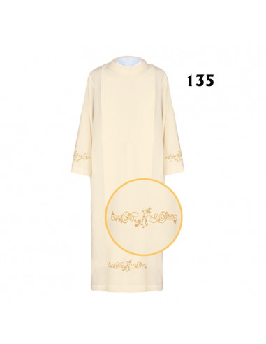 Alba Lisa Bordada Cruz Con Espigas...