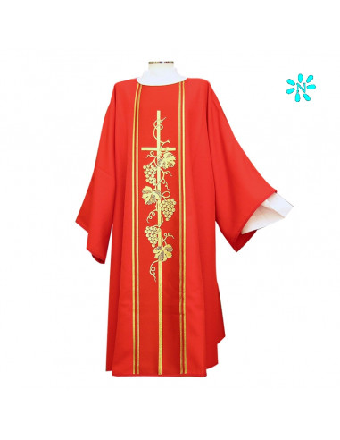 Dalmatica Estampada Con Galon Cruces...