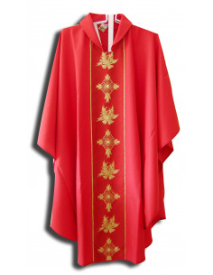 Casulla Estampada Con Galon...