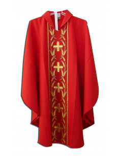 Casulla Estampada Con Galon...
